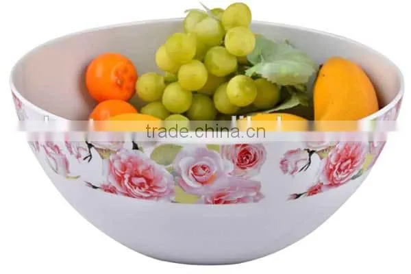 Customized eco friendly round 9'' melamine salad bowl