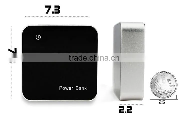 8800mah 2 usb output square power bank with digital indicator