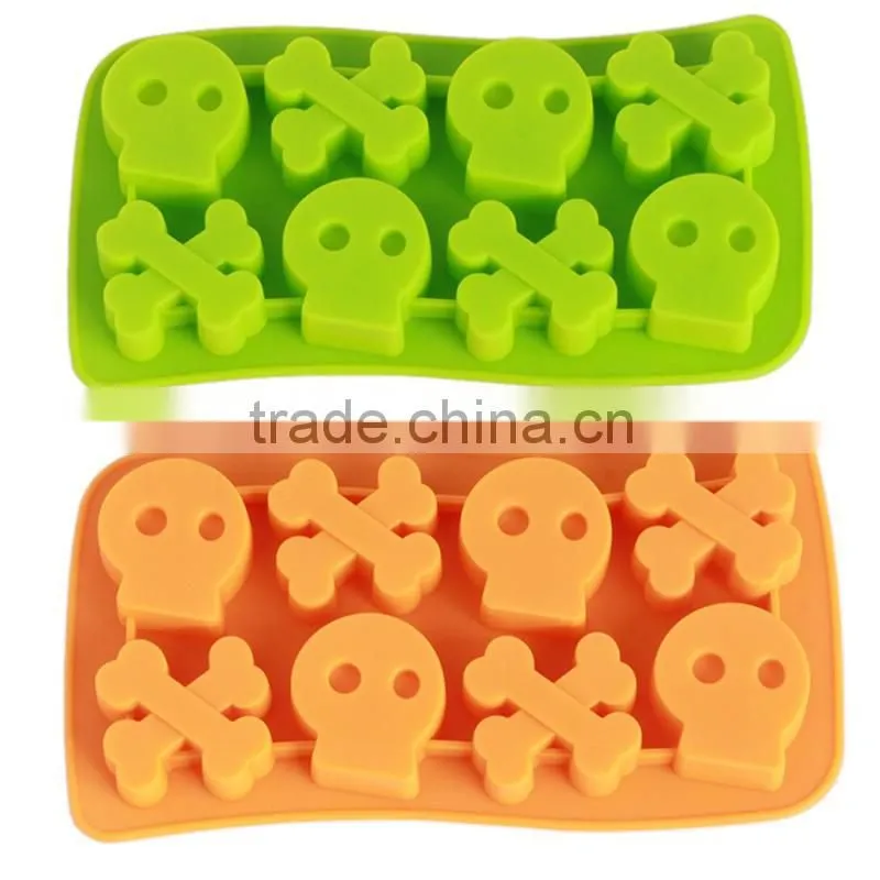 2 COLOR Freeze Ice Cube Tray Skull Mould Mold Cooking Tools Cookie Cutter Ice Molds Ice Trays Ice Cream Tools hot selling