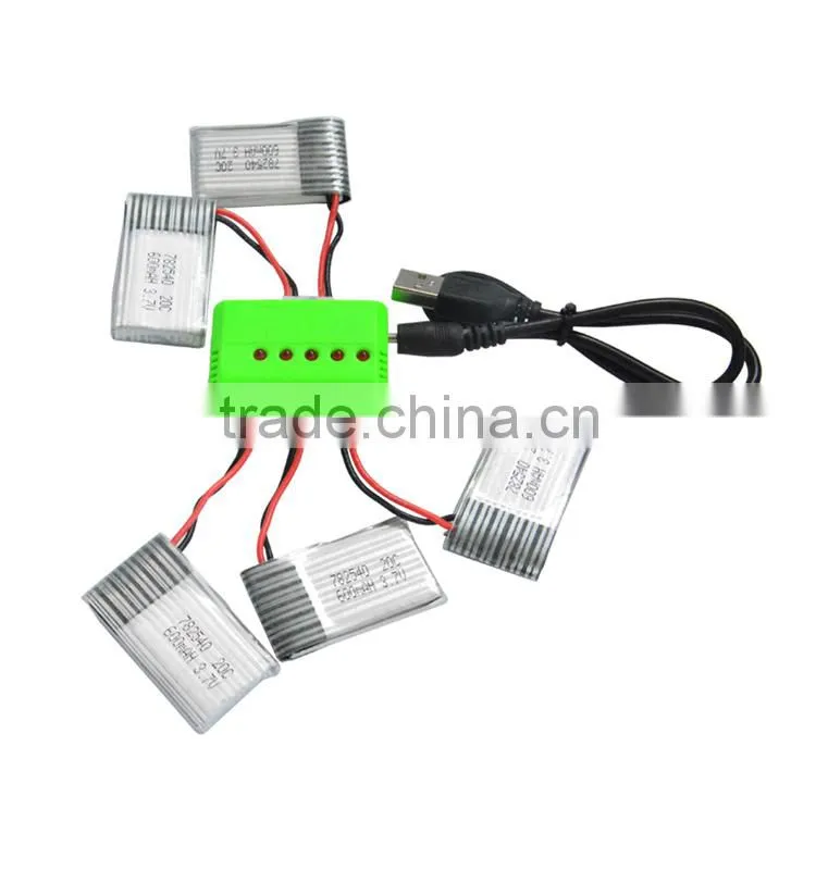 Mini charger USB 5 port Lipo Battery Charger for 1s-6s RC airplane toy battery