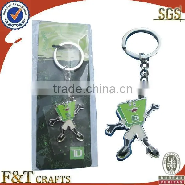 Fashion custom made stamped cool live animal promotional gift keychain