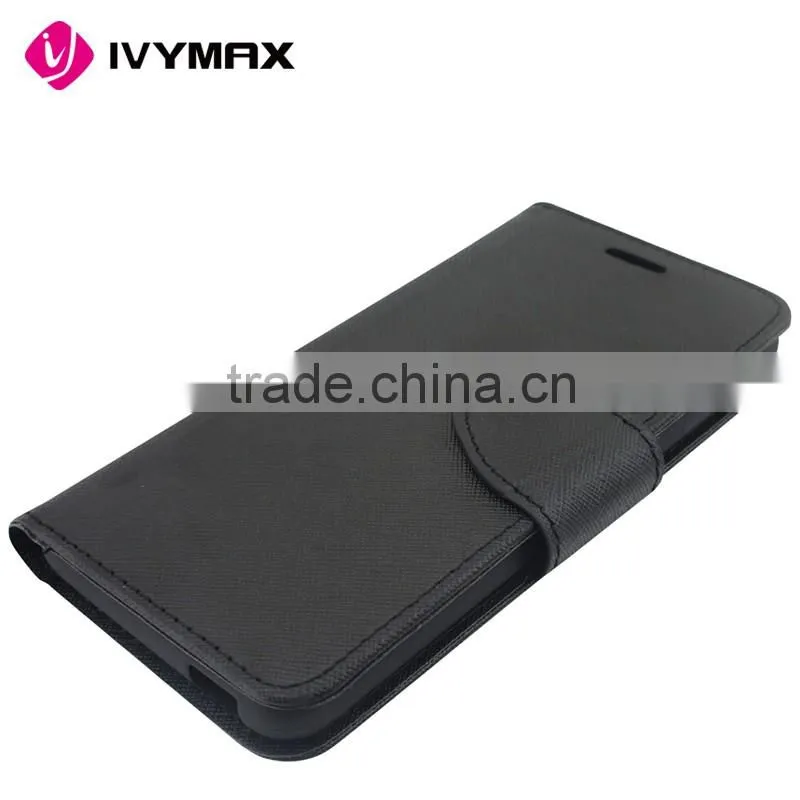 2016 trending products wallet phone case with wrist strap black style cover slim leather case for HTC 626