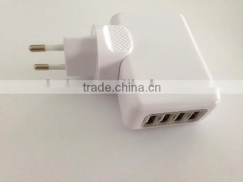 Universal USB travel power adapter charger 4 port AC /DC Switching power adapter for Smartphone , Android phones