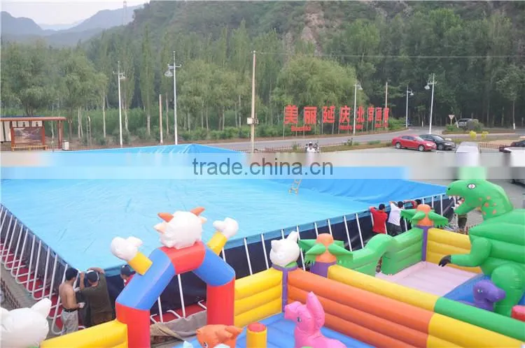 Hot sale steel frame inflatable outdoor swimming pool