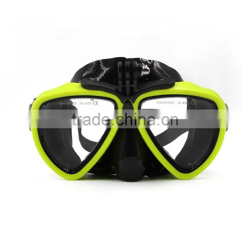 Silicone Diving Glass Mask with Detachable Screw Mount Diving Mask for Sports Camera Go Pro Hero3/3+/4
