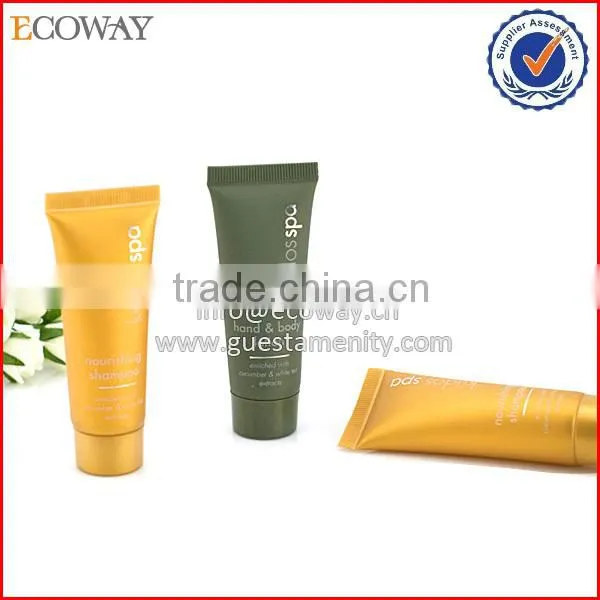 Solid color tube for hotels in gold high quality empty plastic tube on sale