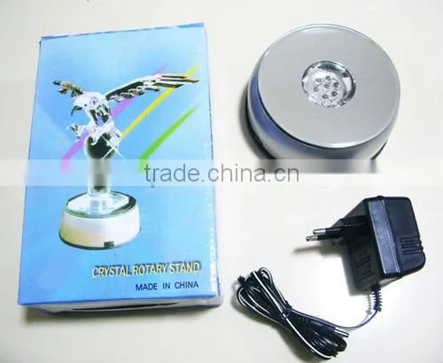 Led light base rotating for 3d crystal/Crystal Decoration