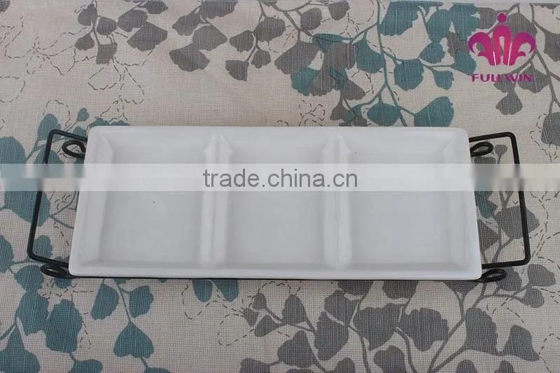 cheap china dishes rectangle divided plate