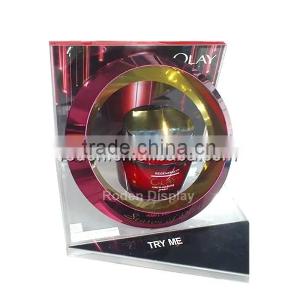 Clear Acrylic Beauty Case Cosmetic Showcase Cosmetic Floor Standing Display
