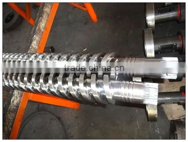 twin parallel bimetallic extruder screw barrel factory for plastic machine