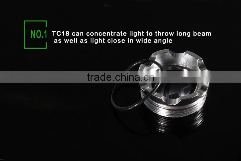 Powerful multi-function rechargeable led flashlight TC18 350 lumen led flashlight