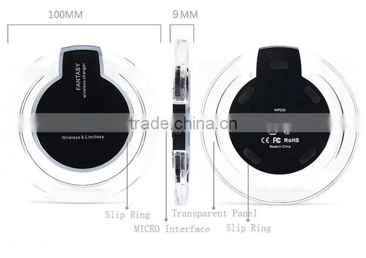 Qi Wireless Charger Charging Pad, Output Qi-Enabled Charging Pad
