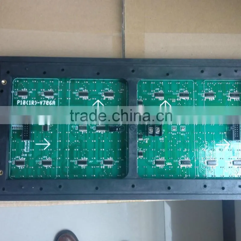 p10 outdoor single color led display module design and led display board,red green blue color led display module