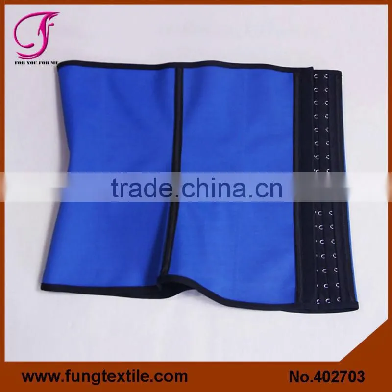 4027 2015 New Style Sexy Dark Blue Underbust Latex Waist Training Corset