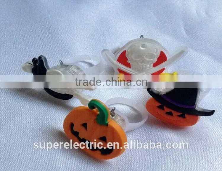 Professional design holidays rings customized wholesale cheap plastic led finger ring