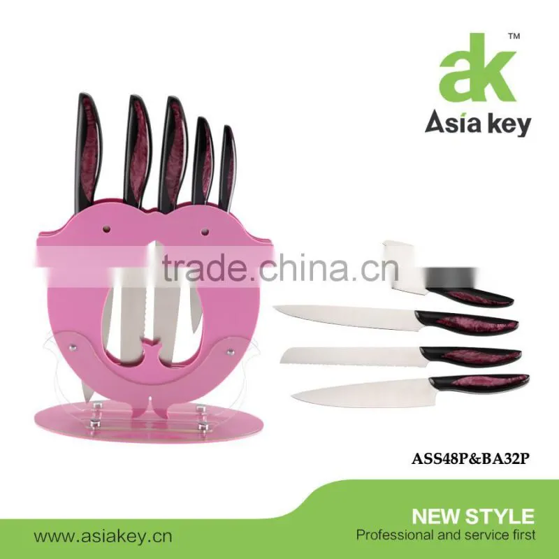 Excellent Quality 7pcs Stainless Steel Kitchen Knife Set In Block