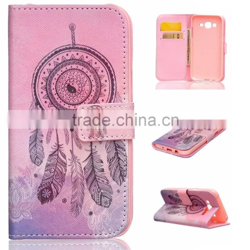 Fashion Lovely Color Printing Leather Wallet Case Cover For Samsung Galaxy J5