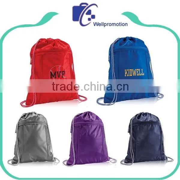 Polyester Drawstring Cinch Sacs with Custom Logo