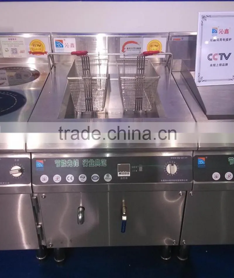 380V commercial induction cheap deep fryer for KFC/high quality stainless steel deep fryer pot