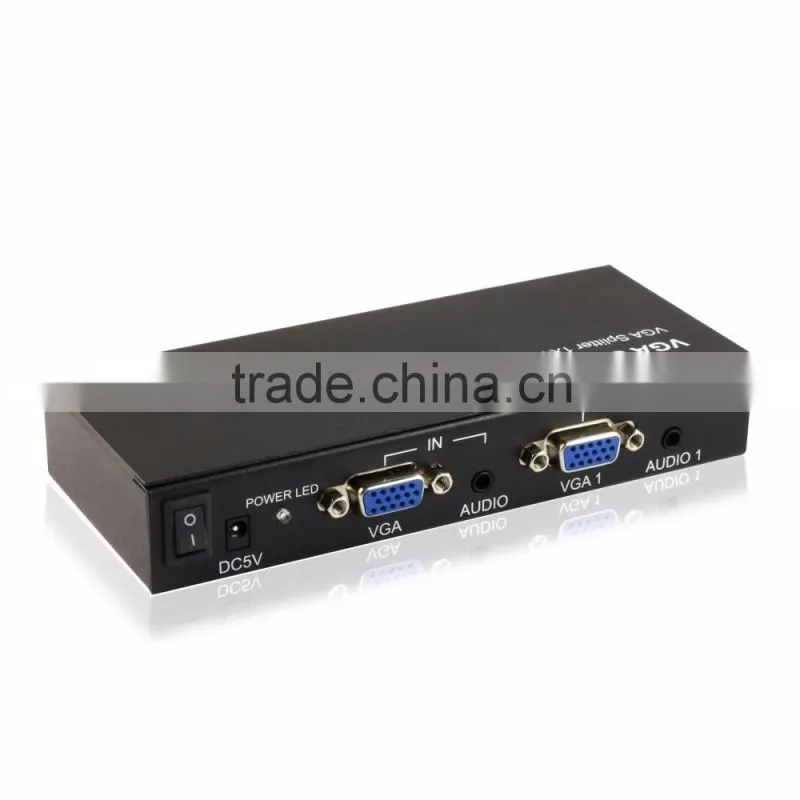 Wholesale vga splitter 1 input 4 output VGA splitter 1x4 with 3.5mm stereo audio made in China