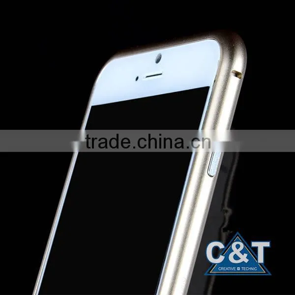 C&T Premium Silver Aluminum Metal Bumper Frame Case for Apple iPhone 6 (4.7-inch) , For iPhone 6 Iron Bumper
