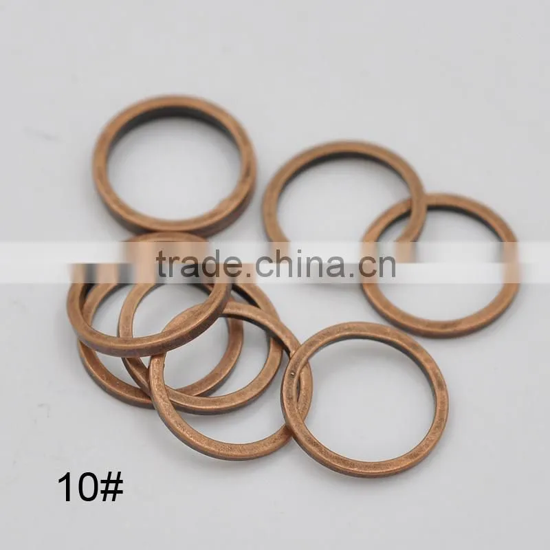 Antique Copper 10mm Flat Jump Rings