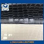 shiny artificial leather woven back glitter pu leather for shoes