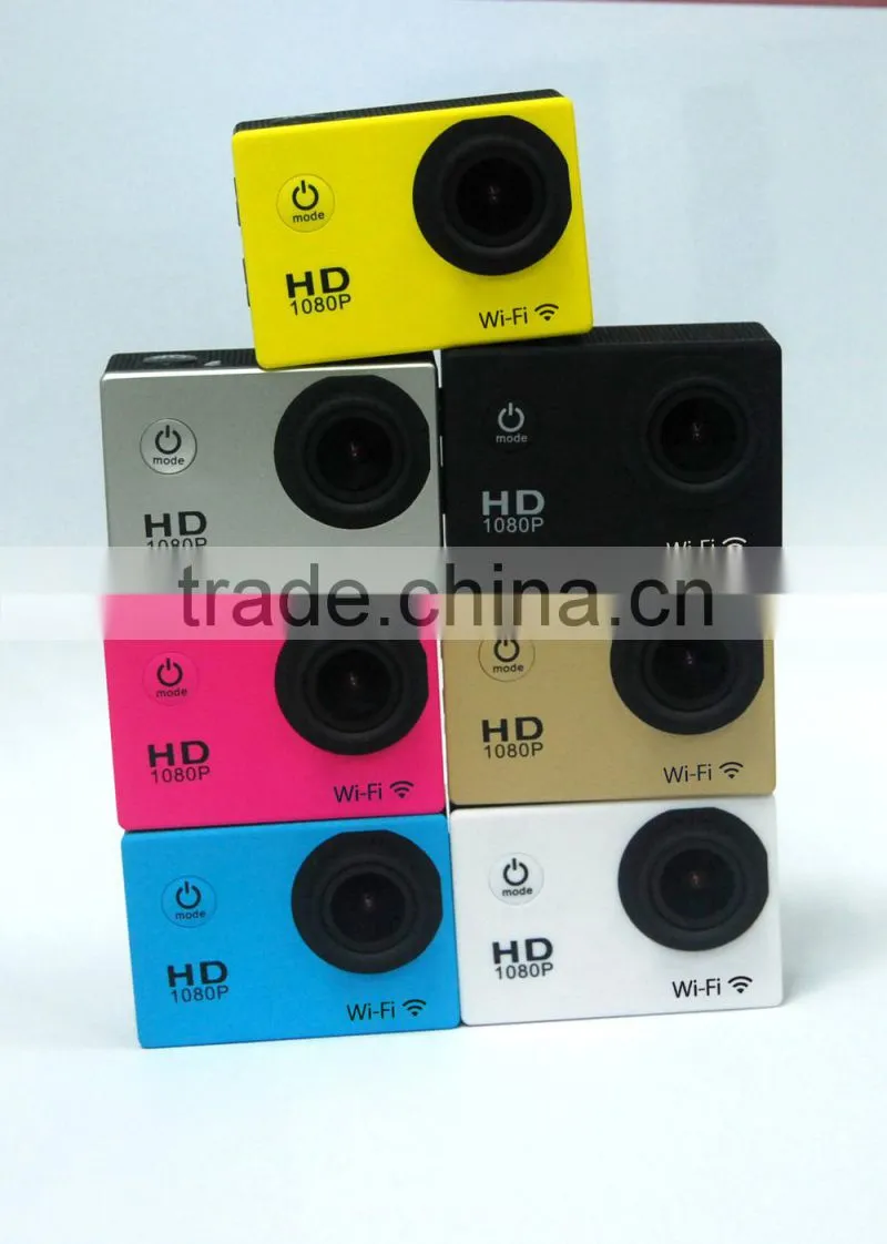 Outdoor wifi Sport camera, sport vedio camera, WIFI underwater Full HD 1080p sports camera