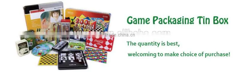 Square Magnetic Game of chess hinge tin box