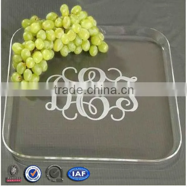 Bar pub acrylic fruit tray with color custom size shape