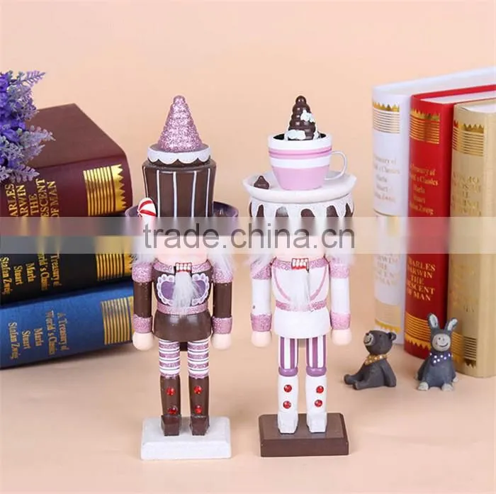 Cute wooden christmas nutcracker figurines