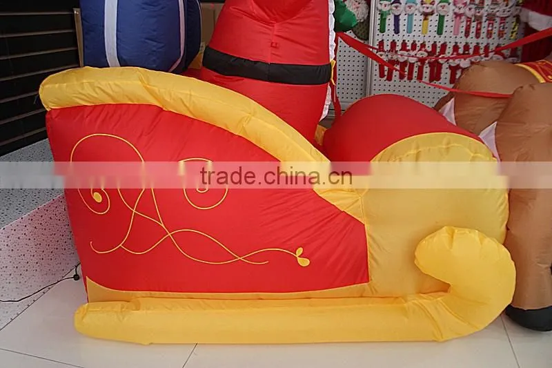 double Deer pull carts inflatable outdoor Christmas decorations