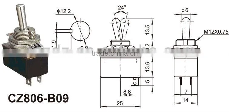 electric fan chzjcz /*-*/-*toggle switch