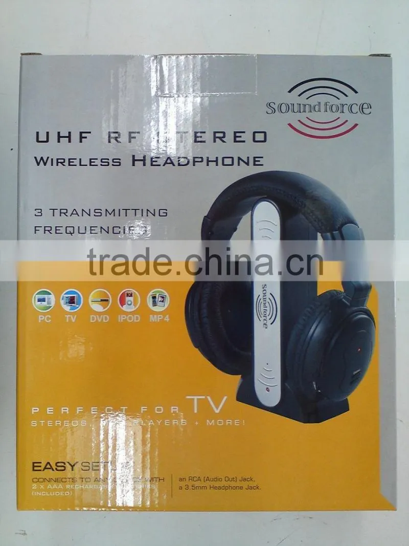 UHF stereo wireless headset