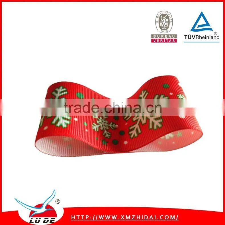 2016 Wholesale Grosgrain Custom Printed Ribbon For Christmas Day