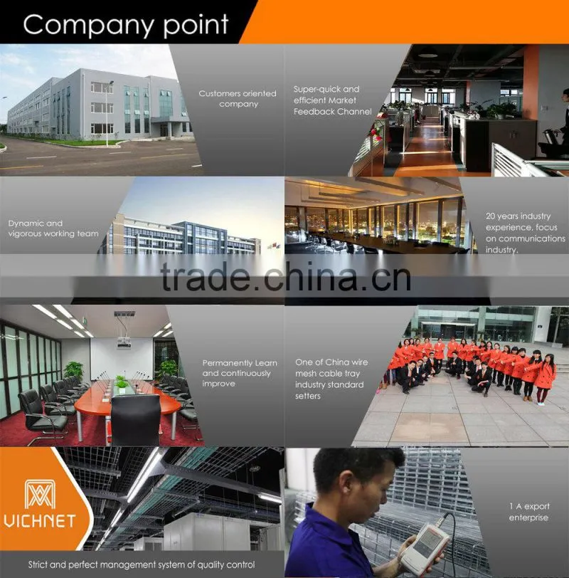 Electro Galvanized Wire Mesh Cable Tray with CU CUL CE Certificated