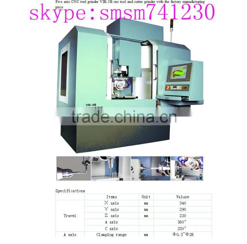 Five axis cnc tool grinder CNC tool grinder VIK-5B universal tool cutter grinder