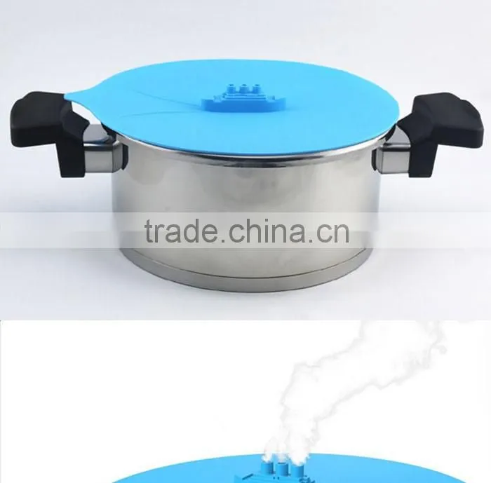 Cooking Tool Silicone Pan Lid Boil Over Spill Stopper Pot Lid
