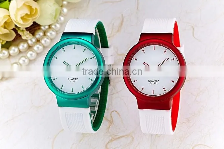 Classic Silicone Rubber Sports Wrist Watch Unisex Candy Colors Factory Price