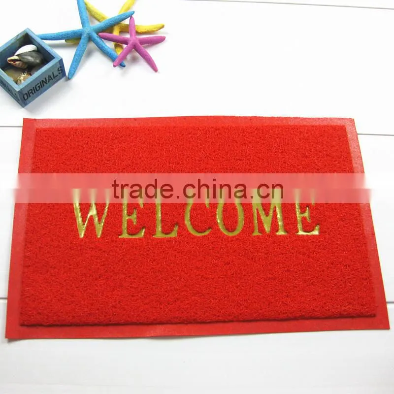 welcome pvc door mat with different colors