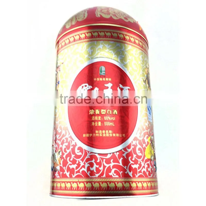 New designed irregular metal wine tin box
