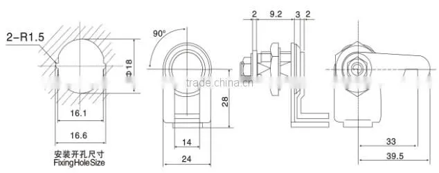 factory supply zinc alloy custom electrical hidden cabinet lock