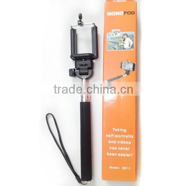 2015 Factory Price Monopod Selfie Stick Tripod Z07-1 For Smartphone