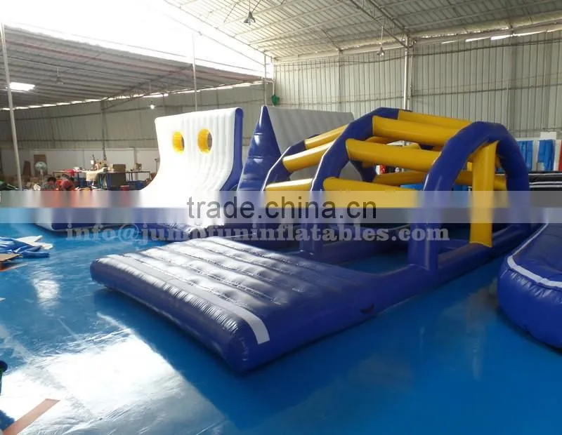 Swiming pool games inflatable aqua obstacle course for chidlren/adults floating obstacle course 2016 sale