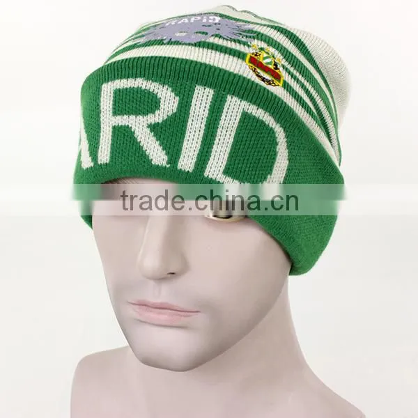 Hot selling warm hand knit beanie hat