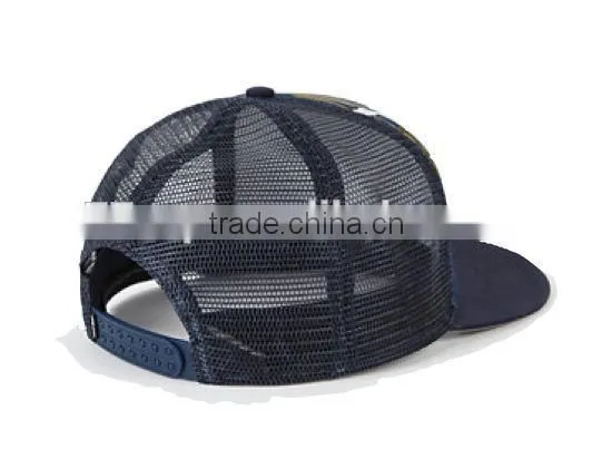 wholesale blank denim flat bill mesh trucker hats