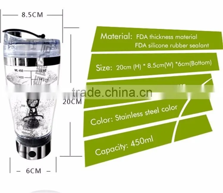 Bulk items of titan gel Li-ion USB Rechargeable Stainless Steel Vortex Electric Protein Shaker Mixer Cup joyshaker