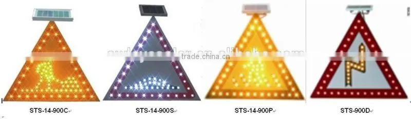 solar led road safety flashing light / solar super bright led furious traffic signal sign /remarkable