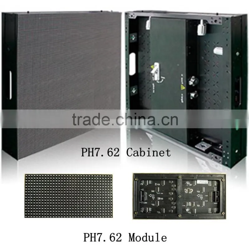 P7.62 indoor usage rental led screen