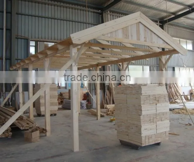 Manufacturer directly supply prefab wooden carport/solar carport